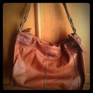 Fossil leather shoulder bag